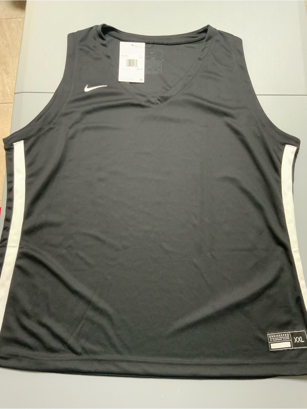 Nike Black Tank Top with White Swoosh
